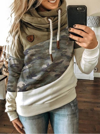 Sudadera Holgada con Capucha y Patchwork - Image 10