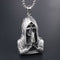 Mens Fashion Simple Skull Pendant Necklace Plateado