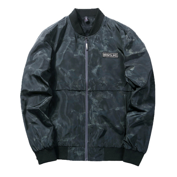 Chaqueta Camuflada con Cuello Tipo Baseball - Corte Slim Tallas Grandes - Image 10
