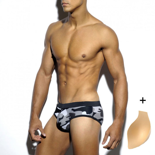 Bóxer de Baño Ajustado con Soporte Tipo Copa en Camuflaje - Image 22