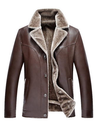 Chaqueta PU Cuello Alto Casual - Image 4