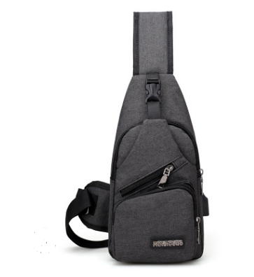 Bolsa de Pecho Deportiva USB con Carga - Estilo Coreano Canvas para Hombre - Image 7