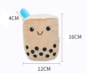 Juguete de Peluche para Perro Forma de Té con Leche Resistente a Mordidas - Image 9