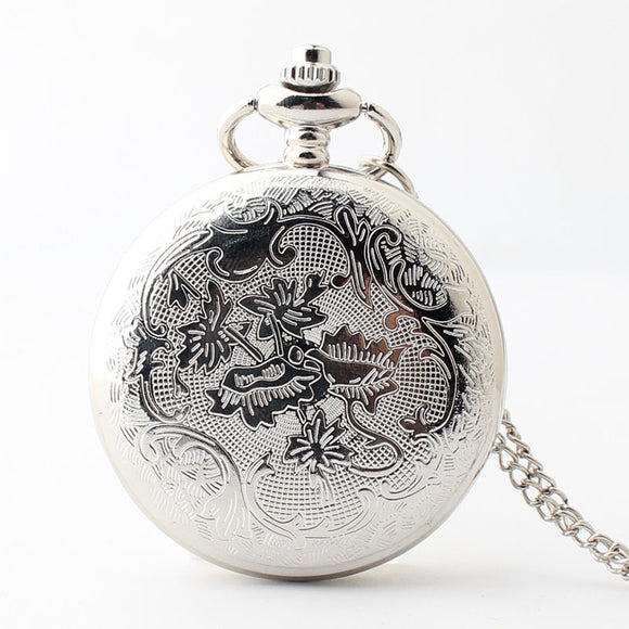 Reloj de Bolsillo Cuarzo con Diseño de Cielo Estrellado y Escala Romana