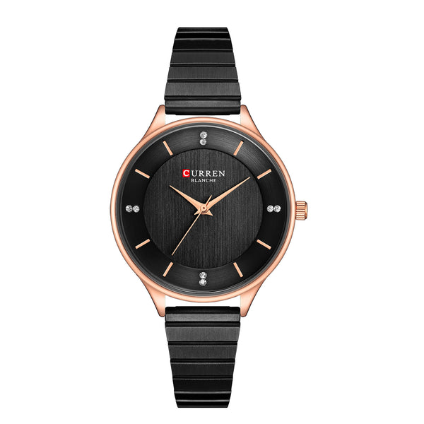 Reloj de Pulsera Unisex Acero Inoxidable Cuarzo Clásico Negro - Image 16