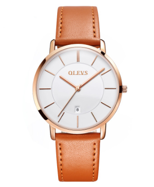 Reloj de Hombre con Calendario y Correa de Cuero Resistente al Agua - Image 9