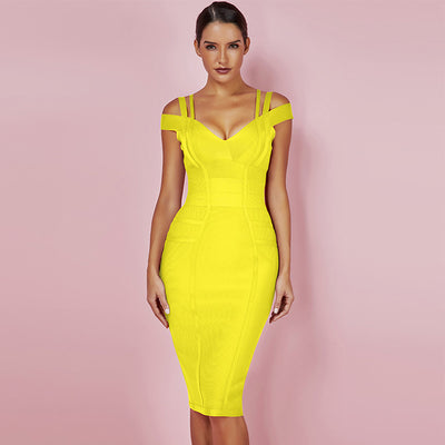 Vestido Bandage Hombros Descubiertos - Image 9