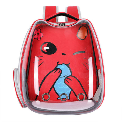 Mochila Transportadora Transparente para Gatos - Portátil y Segura - Image 11