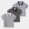 Polo Infantil de Rayas Cortas con Estilo Vibrante