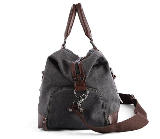 Bolsa de Lona Retro para Viajes - Mochila de Gran Capacidad para Hombre - Image 2