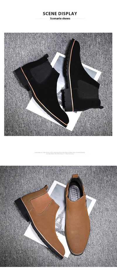 Botas Casuales de Cuero Ante Gamuza Talla Grande - Estilo Versátil y Moderno - Image 12