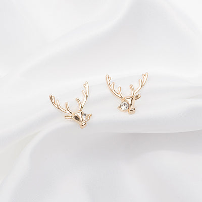 Aretes de Plata Aguja Diamante Alce Elegancia Natural - Image 8