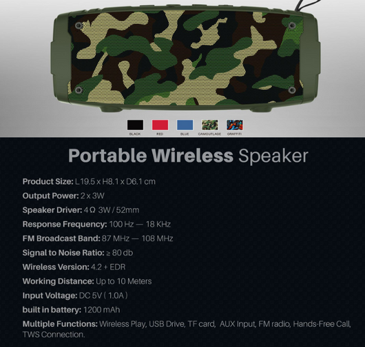 Parlante Portátil Bluetooth de Alta Calidad - Image 3