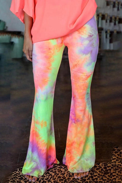 Pantalones Acampanados con Estampado Tie-Dye - Image 3