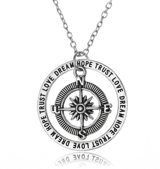 Collar Brújula Amor Esperanza Fe Sueños - Dije Creativo Regalo San Valentín - Image 3