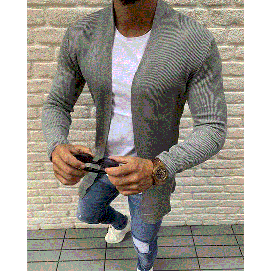 Cardigan Tejido de Manga Larga para Hombre - Image 6