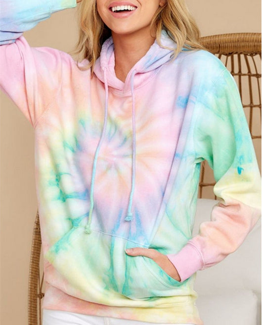 Sudadera Tie-Dye Deportiva Holgada con Capucha - Image 2