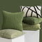 Almohada Decorativa Plisada Verde en Relieve 3D