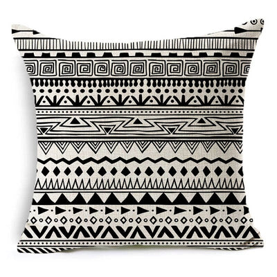 Funda de Almohada Decorativa con Letras en Blanco y Negro - Image 27