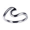 Simple Wavy Couple Ring Foreign Trade Creative Glossy Geometric Ring Tanabata Gift 925silver 10