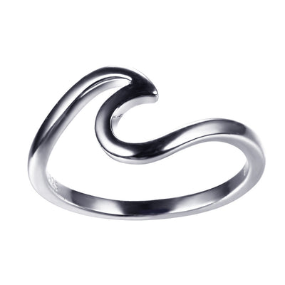 Anillo de Pareja Ondulado Brillante - Diseño Geométrico Minimalista - Image 6