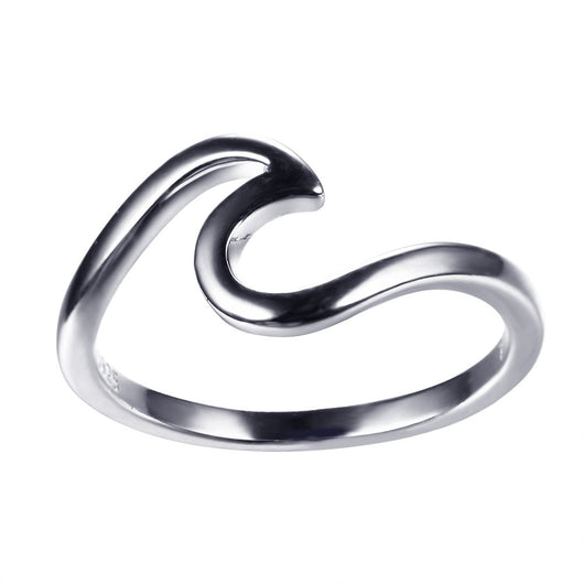 Anillo de Pareja Ondulado Brillante - Diseño Geométrico Minimalista - Image 6