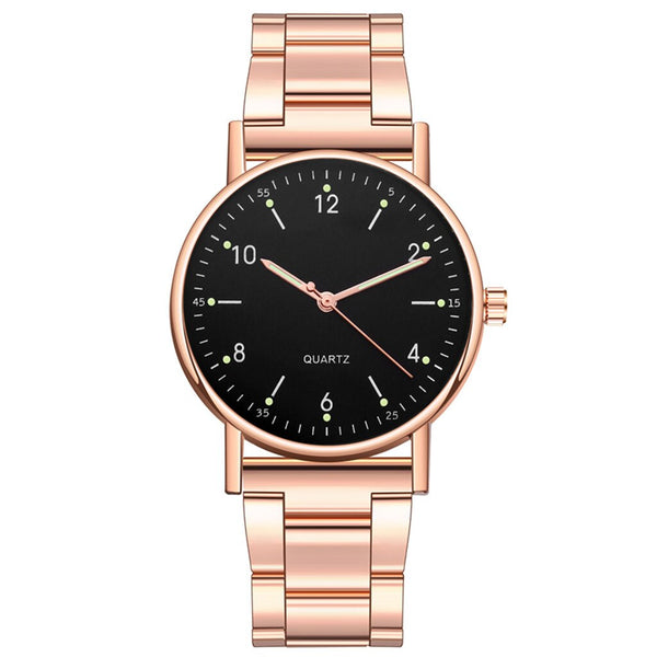 Reloj de acero inoxidable con movimiento de cuarzo para hombre y mujer