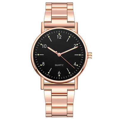 Reloj de acero inoxidable con movimiento de cuarzo para hombre y mujer