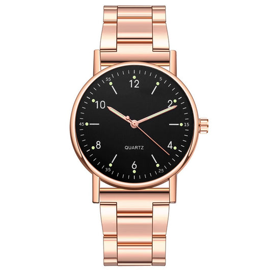 Reloj de acero inoxidable con movimiento de cuarzo para hombre y mujer