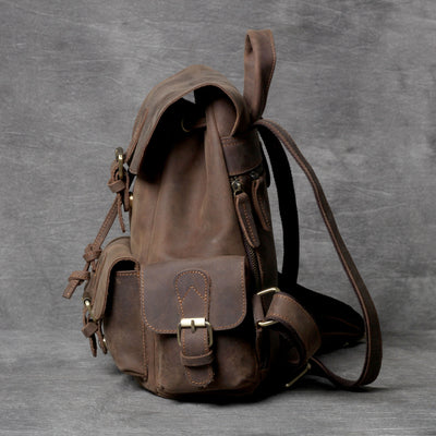 Mochila Pequeña de Cuero Genuino Hecha a Mano - Image 3