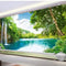 Papel Tapiz 3D Paisaje Cascada para Sala de Estar