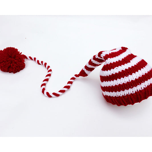 Gorro Tejido a Mano para Recién Nacido con Cola Larga - Image 2