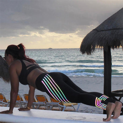 Leggings Deportivos Reflectantes Brillantes para Mujer - Image 4