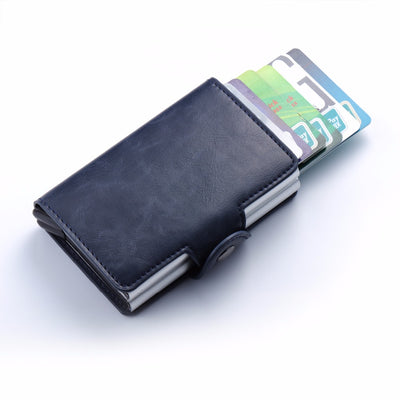 Billetera de Cuero para Tarjetas de Crédito con Protección RFID - Aluminio Doble y Diseño Premium - Image 3