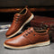 Zapatos Casuales de Cuero Negro Impermeables para Hombre