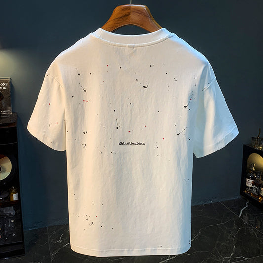Playera Hombre Estampado Tinta Splash Manga Corta - Image 2