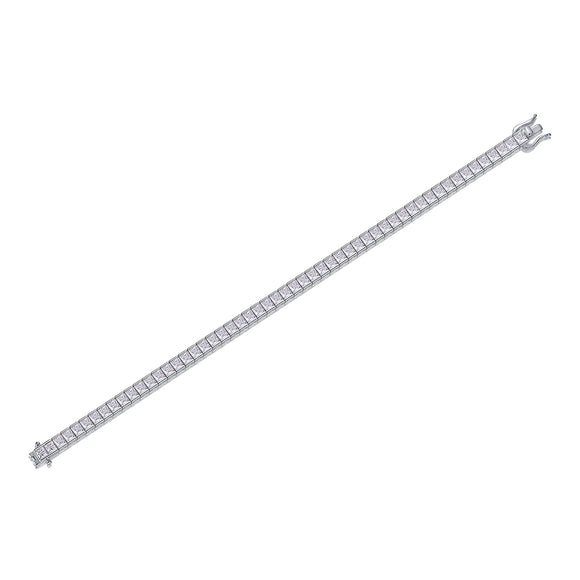 Pulsera de Plata Lujo Time Tunnel - Conjunto con Moissanita Premium y Baño de Platino