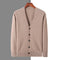 Cardigan Tejido con Cuello V y Botones para Hombre