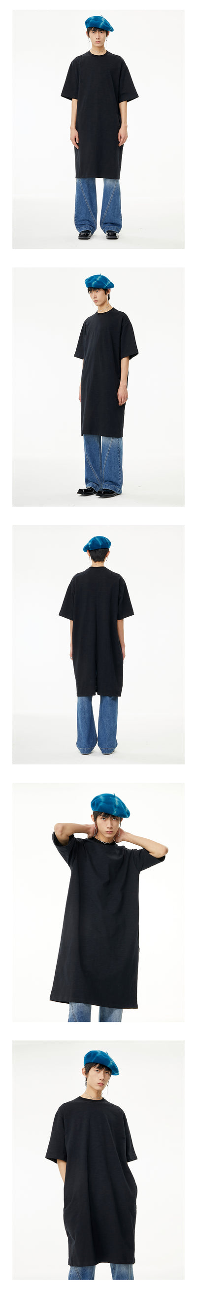Remera Larga Tipo Falda Oversize de Algodón Slub - Image 11