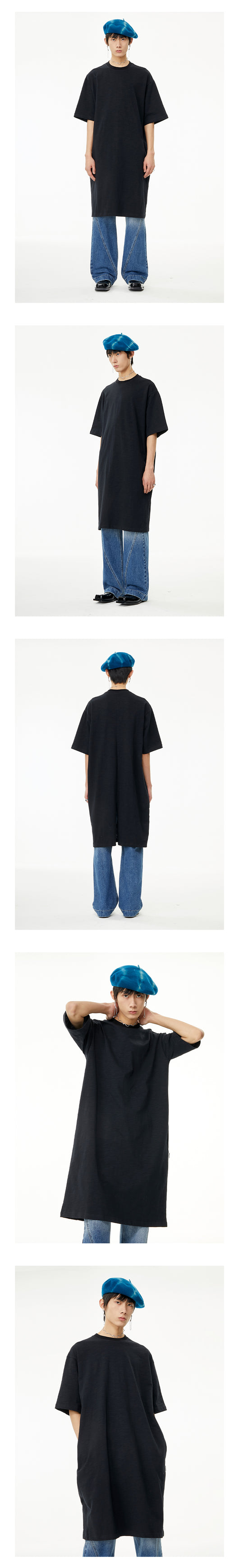 Remera Larga Tipo Falda Oversize de Algodón Slub - Image 11