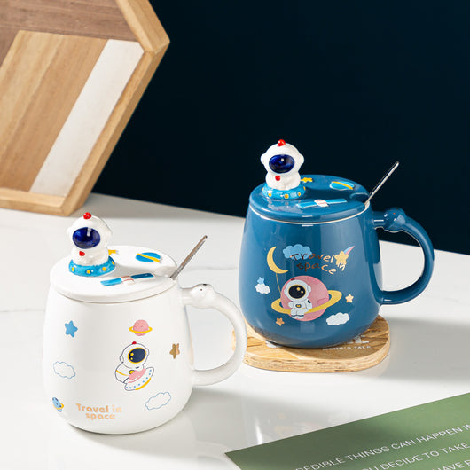 Taza Térmica Grande Creative Planet con Tapa y Cuchara