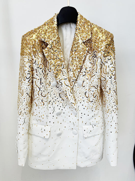 Blazer Doble Botonadura con Detalles Degradados - Image 13
