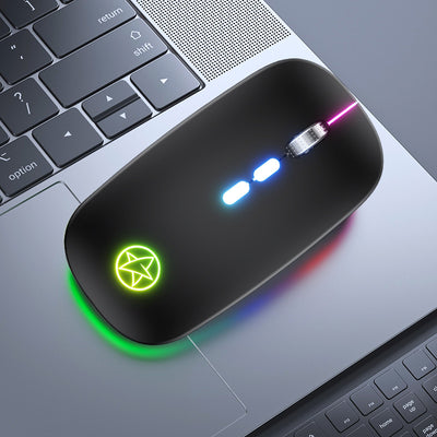 Ratón Inalámbrico Bluetooth Dual Mode con Luz LED, 5 Botones y Rueda de Metal - Image 6