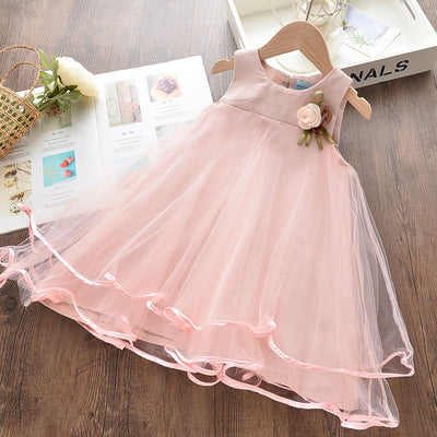 Vestido Infantil Princesa Verano con Bordado y Malla Delicada - Image 11