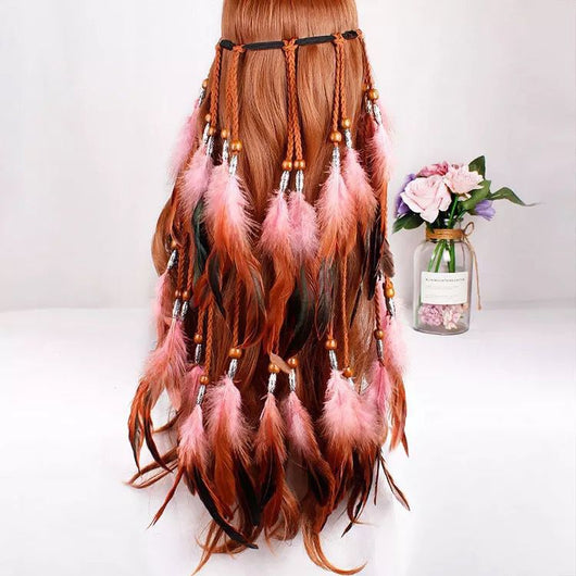 Diadema Boho de Plumas para Mujer - Adorno para el Cabello - Image 10