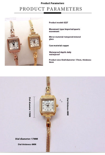 Reloj de Pulsera Cuadrado Retro Elegante con Banda Fina - Image 13