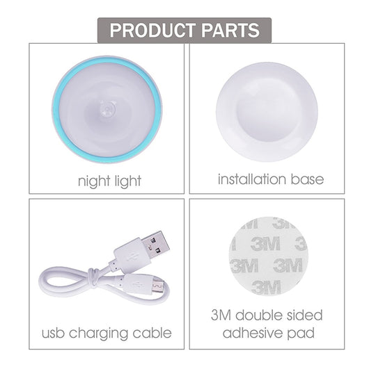Luz Nocturna LED con Sensor de Movimiento 360° - Recargable para Dormitorio y Pasillos - Image 7