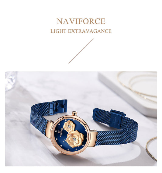 Reloj de Cuarzo para Mujer con Pulsera de Acero Inoxidable