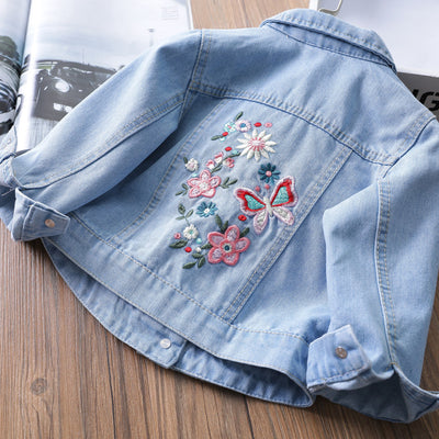 Chaqueta Denim Infantil Estilo Coreano con Bordados - Image 11