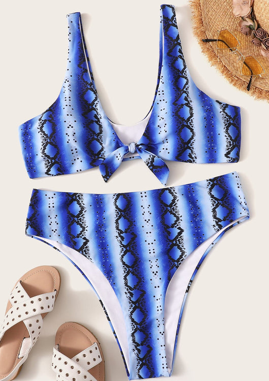 Traje de Baño Talla Grande con Nudo Cintura Alta Sensual - Image 14